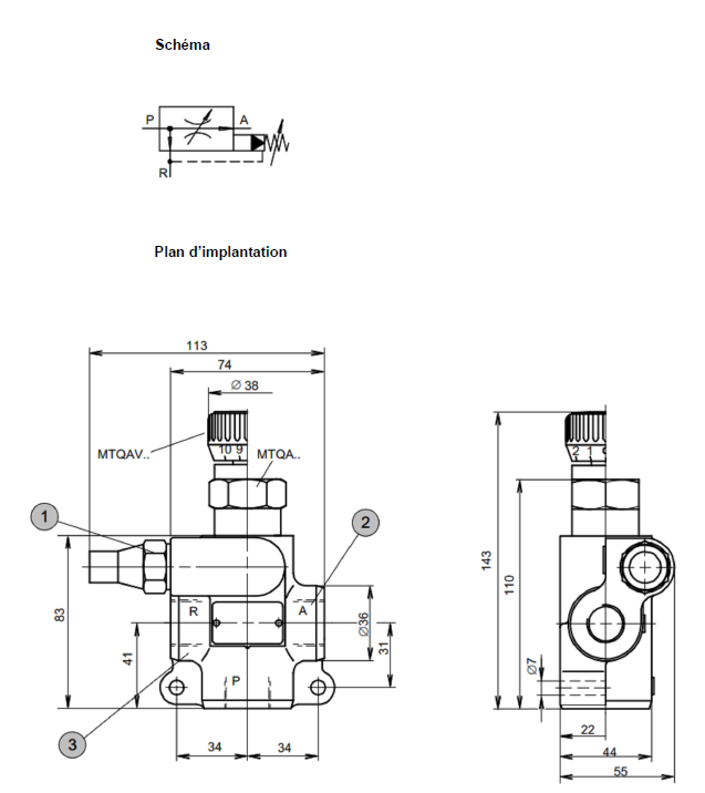 Régulateur de débit hydraulique 3 voies Entrée 70l/min Limiteur 5 à — free download
